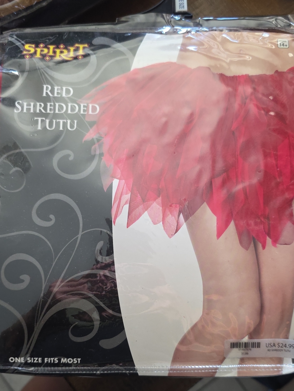 Spirit Red Shredded Tutu Skirt
